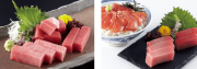 黒門市場　新魚栄　近大マグロセット（左）、新魚栄　近大マグロ＆漬け丼セット（右）.png
