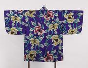 出品作品④「紺地薔薇模様銘仙羽織　昭和時代・20世紀」.jpg