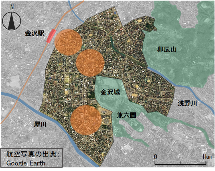 金沢市の担当者や都市計画の専門家が参加。建築学科円井研究室が「都市環境気候を考慮したまちづくりワークショップ（金沢の将来像を描く）」を開催。