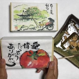 近畿大学×吉野の葛餅×無印良品でワークショップ開催　絵手紙を添えた葛餅を、敬老の日に贈ろう