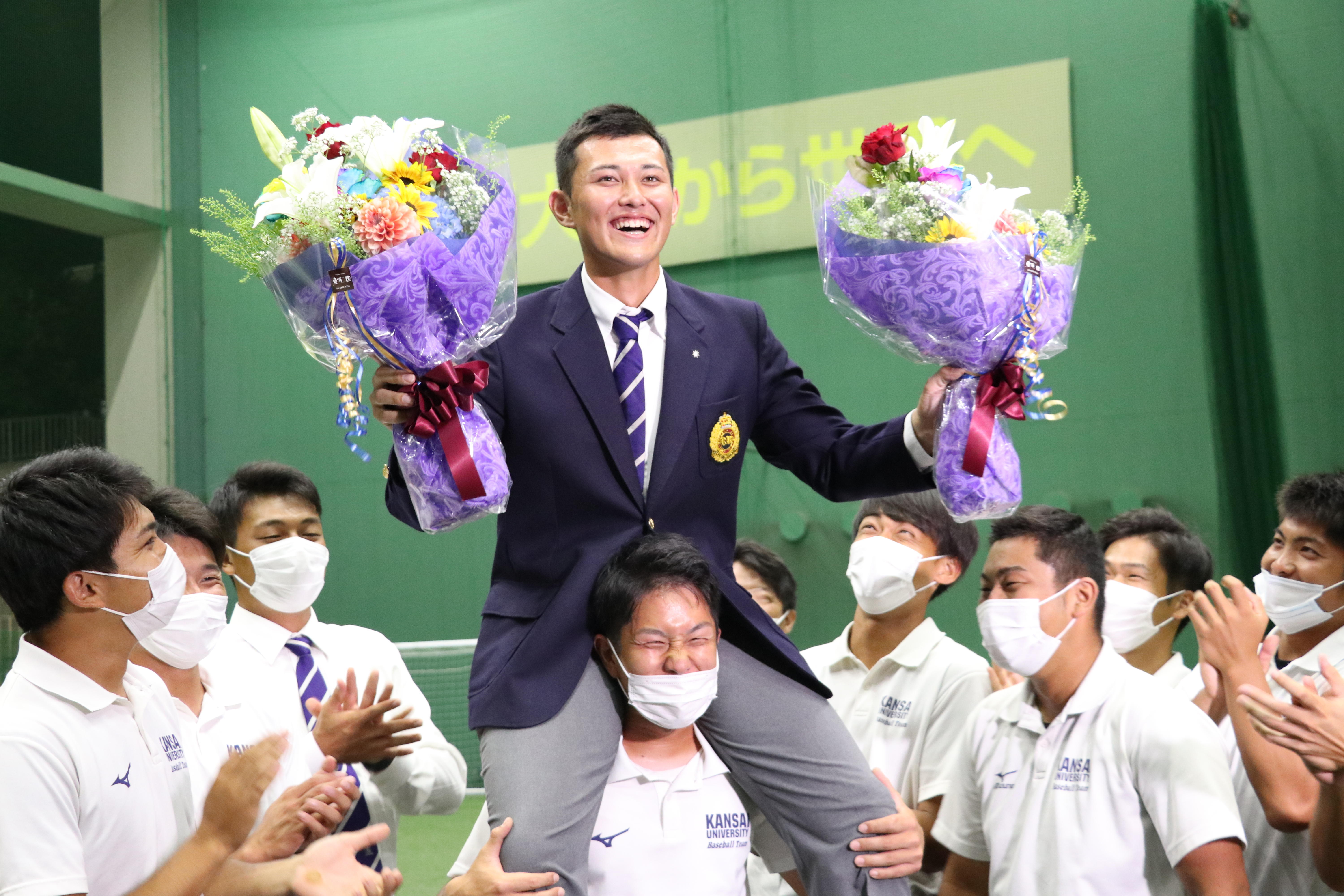 ◆関西大学体育会野球部から16年ぶりのプロ野球選手誕生◆野口智哉内野手がオリックス２位指名～ 2020年卒の森翔平投手（三菱重工West）も広島２位指名 ～