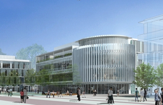 環境との調和をめざす東京経済大学新図書館は「学びの共有スペース」――多摩５大学連合、定期往復便で専門外の書物も手元に　