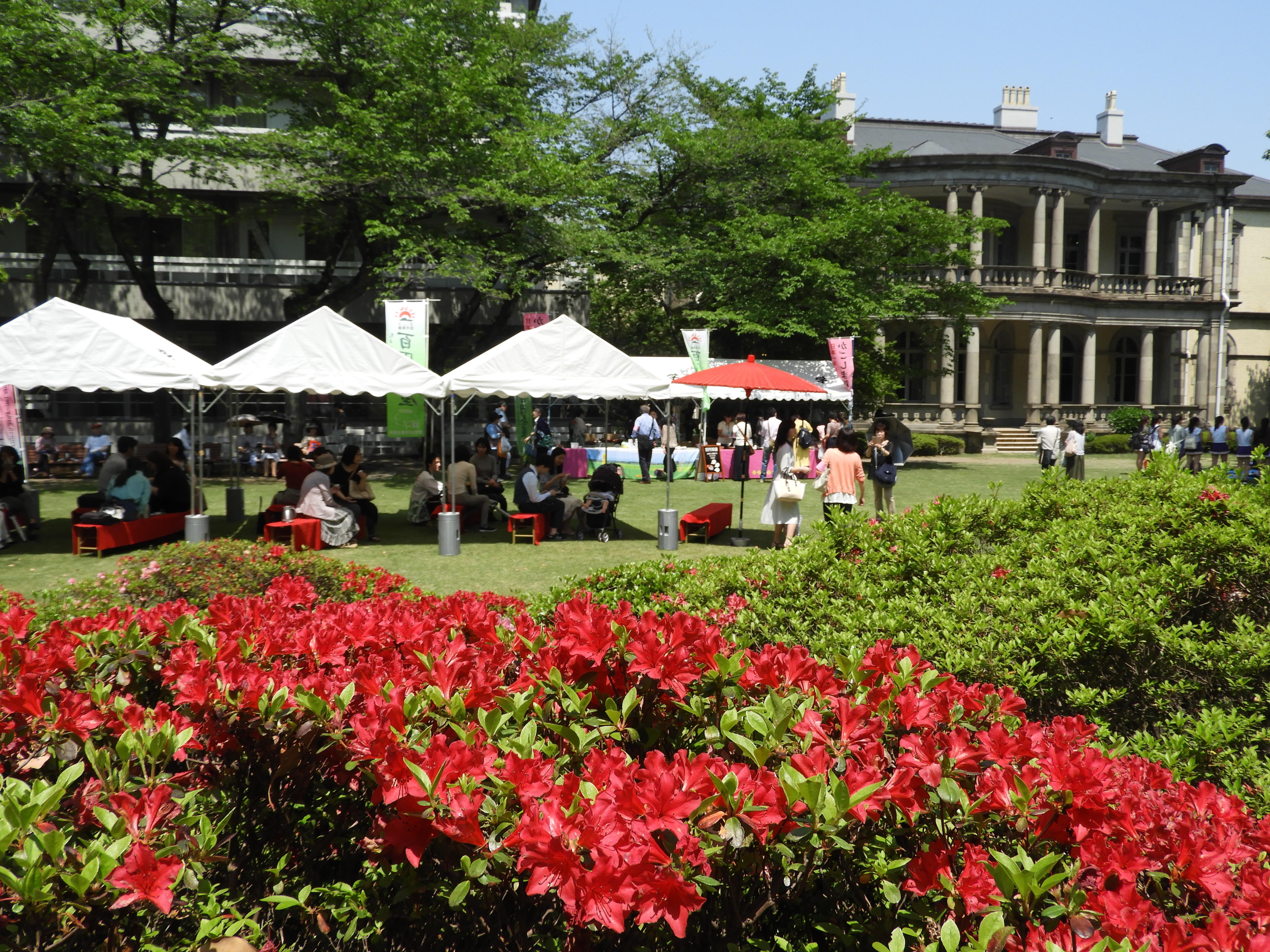 清泉女子大学が4月21日にガーデンパーティーを開催し新入生を歓迎 -- 新茶と菓子のセットや物産販売など鹿児島県とのコラボも展開
