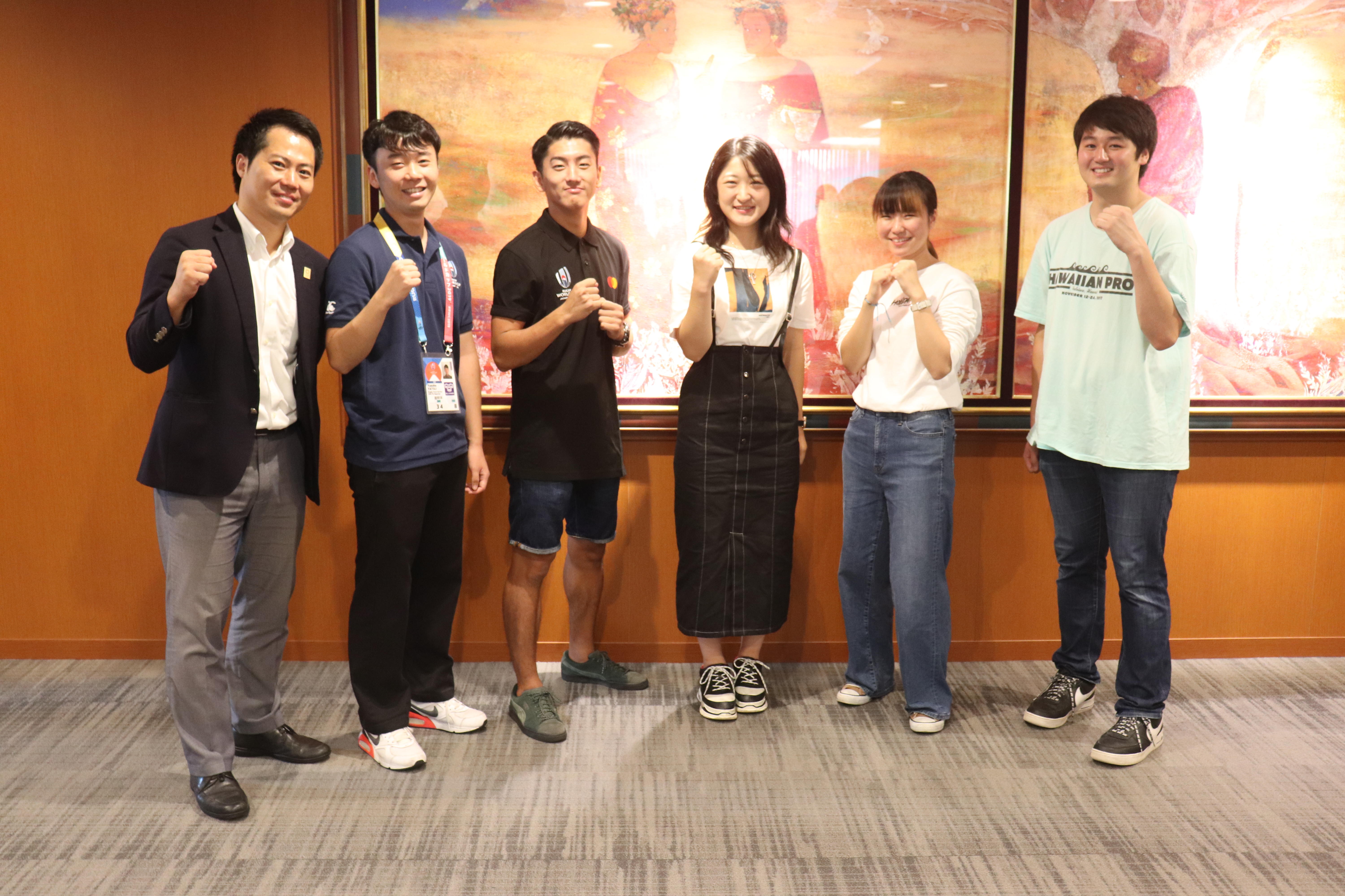 神田外語大学でラグビーワールドカップ2019日本大会にボランティアとして参加する学生の壮行会が開催されました
