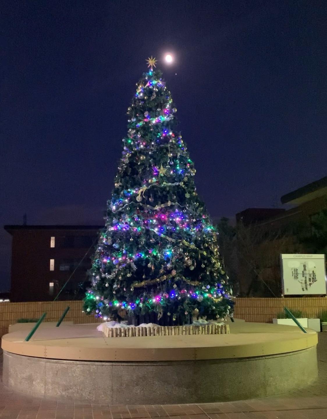 大東文化大学が12月1日に東松山校舎でクリスマスイルミネーションの点灯式を開催 -- クリスマス楽曲の演奏や子ども達へのプレゼントなどを実施、8日まで学生プロデュースのくつろぎカフェ空間を出展