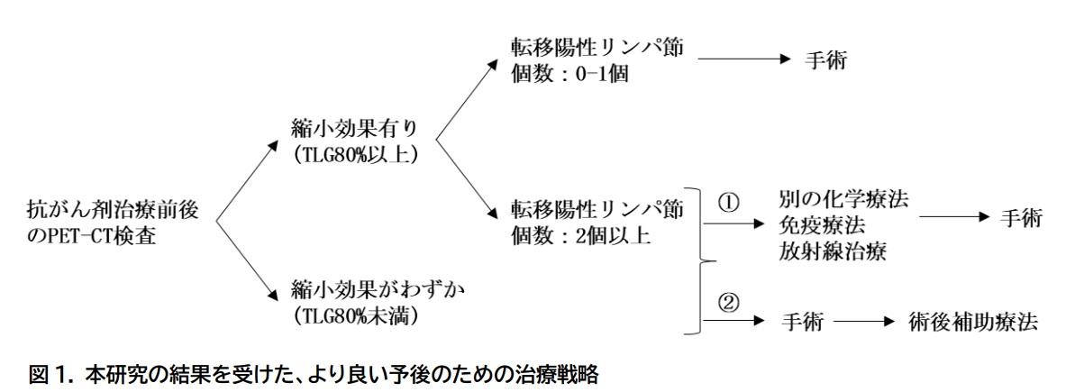 【大阪大学】PET-CTによる新たな食道がん治療効果判定法の確立 ～Total Lesion Glycolysis・リンパ節診断に基づく、より正確な予後予測と治療戦略～