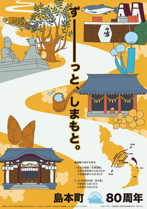 大阪成蹊大学 芸術学部 造形芸術学科が大阪府島本町と課題解決型学修（記念グッズの開発・デザイン）を実施