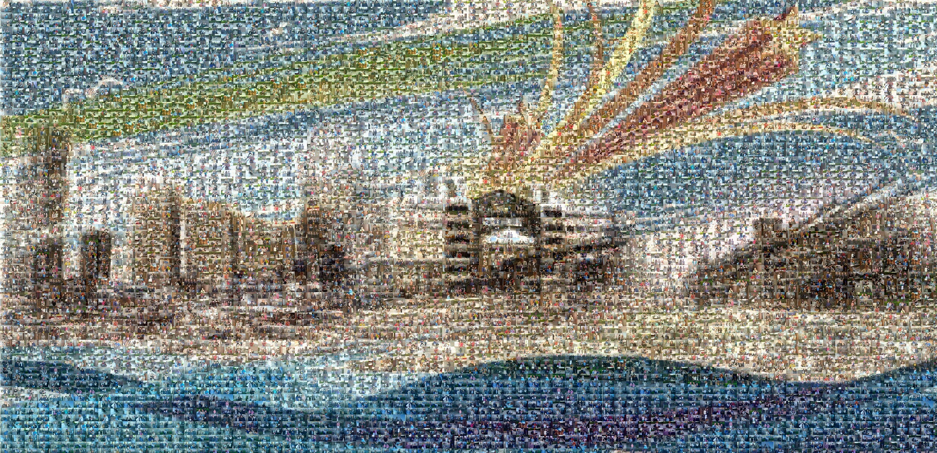 横浜市立大学×横浜ワールドポーターズ連携プロジェクト 3年間の集大成 — 1,200枚以上の顔写真でつくるモザイクアートを展示