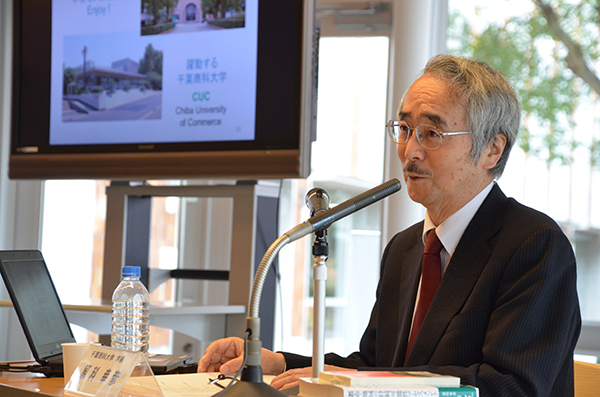 千葉商科大学 — 原科幸彦（はらしな さちひこ）学長就任記者会見を開催