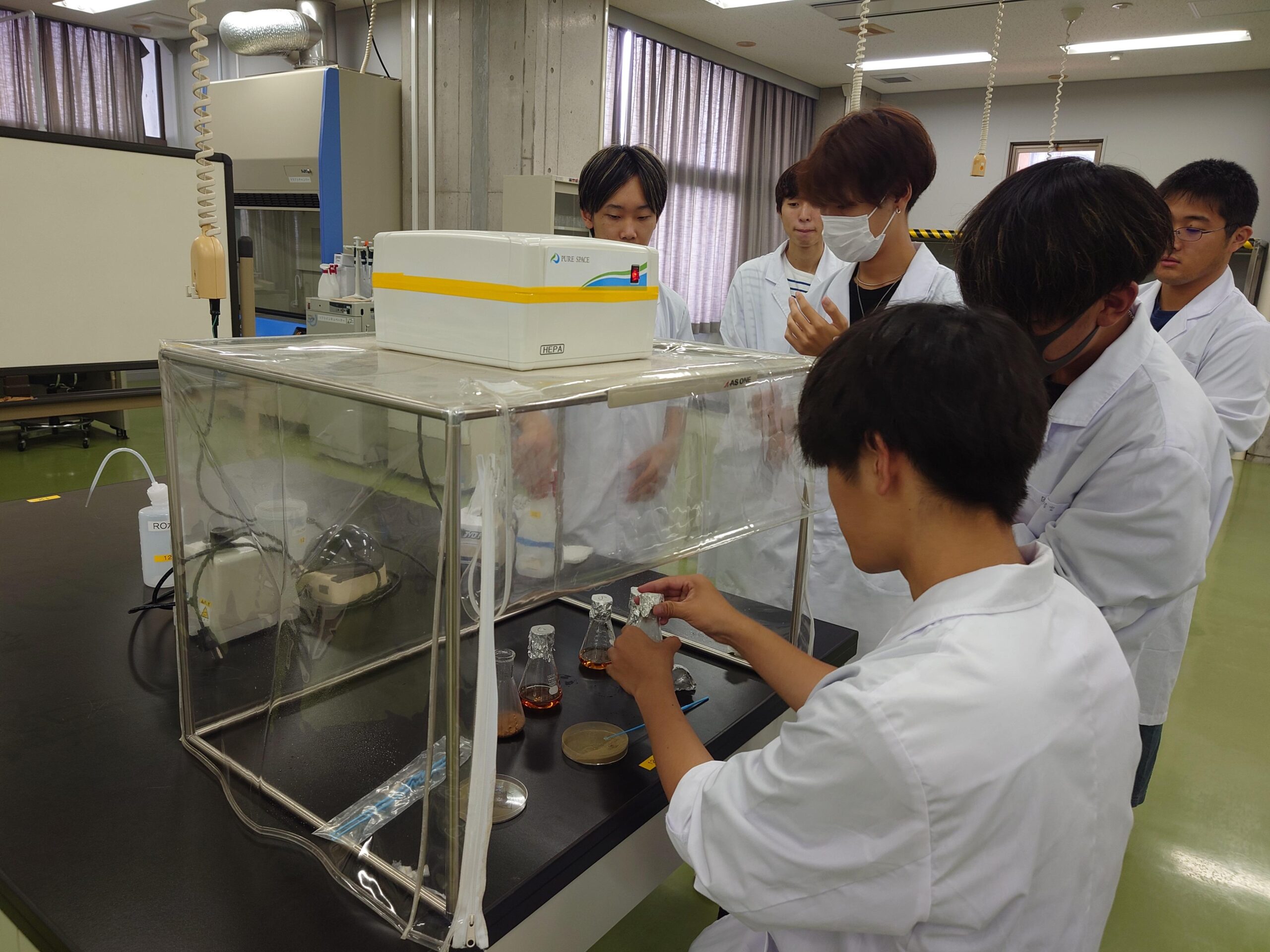 東京都北区立堀船中学校第2学年が「タカジアスターゼ」を発明した高峰譲吉博士の実験を大学生と体験。「堀船中学校×高峰譲吉プロジェクト科学実験教室　~麹菌の可能性を探る~」–金沢工業大学