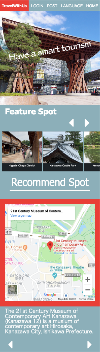 外国人観光客の四季折々の生きたレビューでリピーター増を目指す。Bus StopプロジェクトがAIによるWEB版観光マップを開発。 — 金沢工業大学