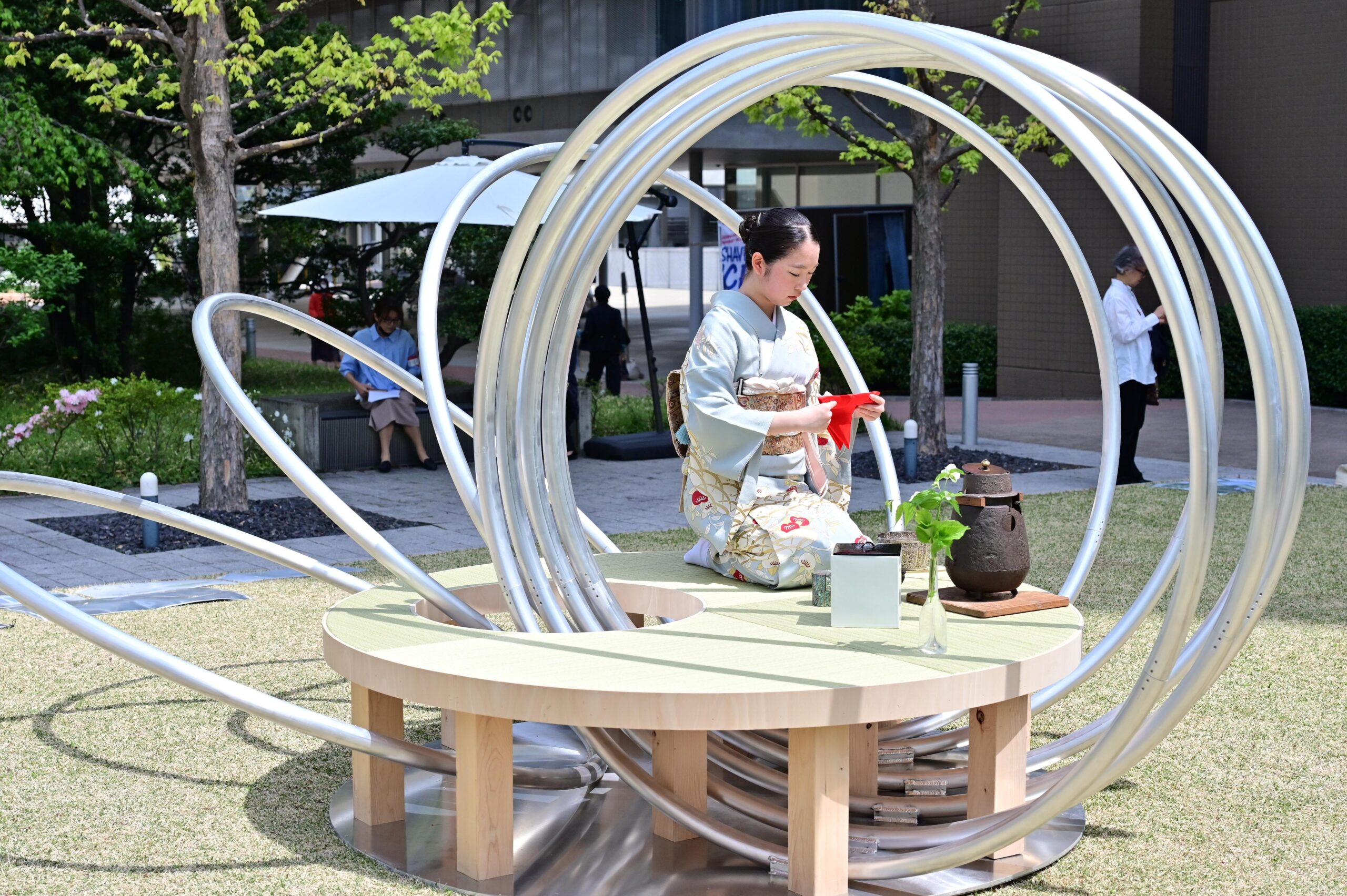 抹茶、茶菓子そして茶室を学生たちが考案した日本女子大学食科学部の開設記念イベント「千人茶会」を実施 ― 社会と連携した実践的な学びの機会に ―