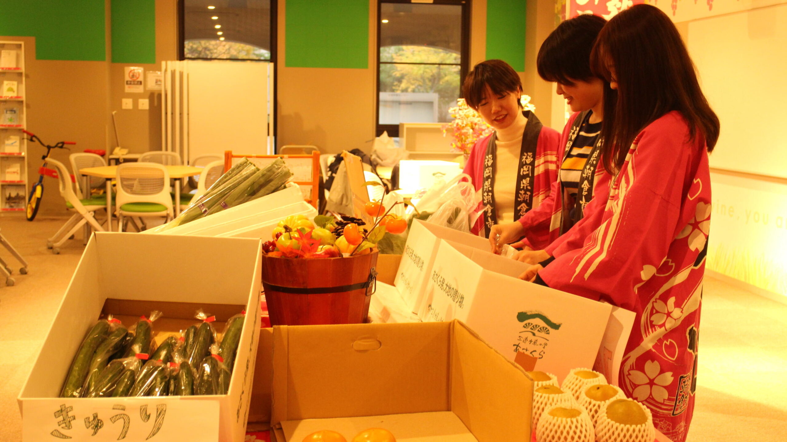 福岡女学院大学にて『朝倉物産展』を開催致しました — 福岡女学院大学・福岡女学院大学短期大学部