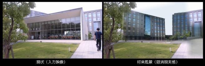 景観シミュレーション用のDRに新技術 — AIを統合して移動物体をリアルタイムに除去 — 大阪大学