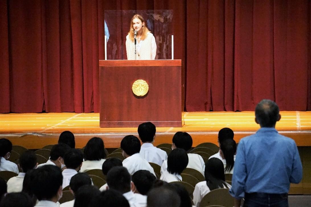 【龍谷大学】世界で起こっていることを”他人事”から”自分事”へ　遠く離れたウクライナの現実を知り、平和について考える　龍谷大学付属平安高等学校でウクライナ留学生を招いて講演会を実施