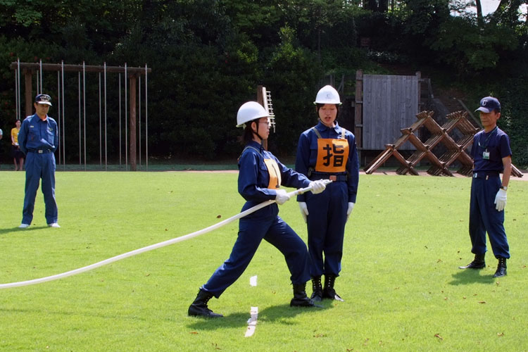 学生防災ボランティア隊が、自衛消防技術発表会に出場――玉川大学