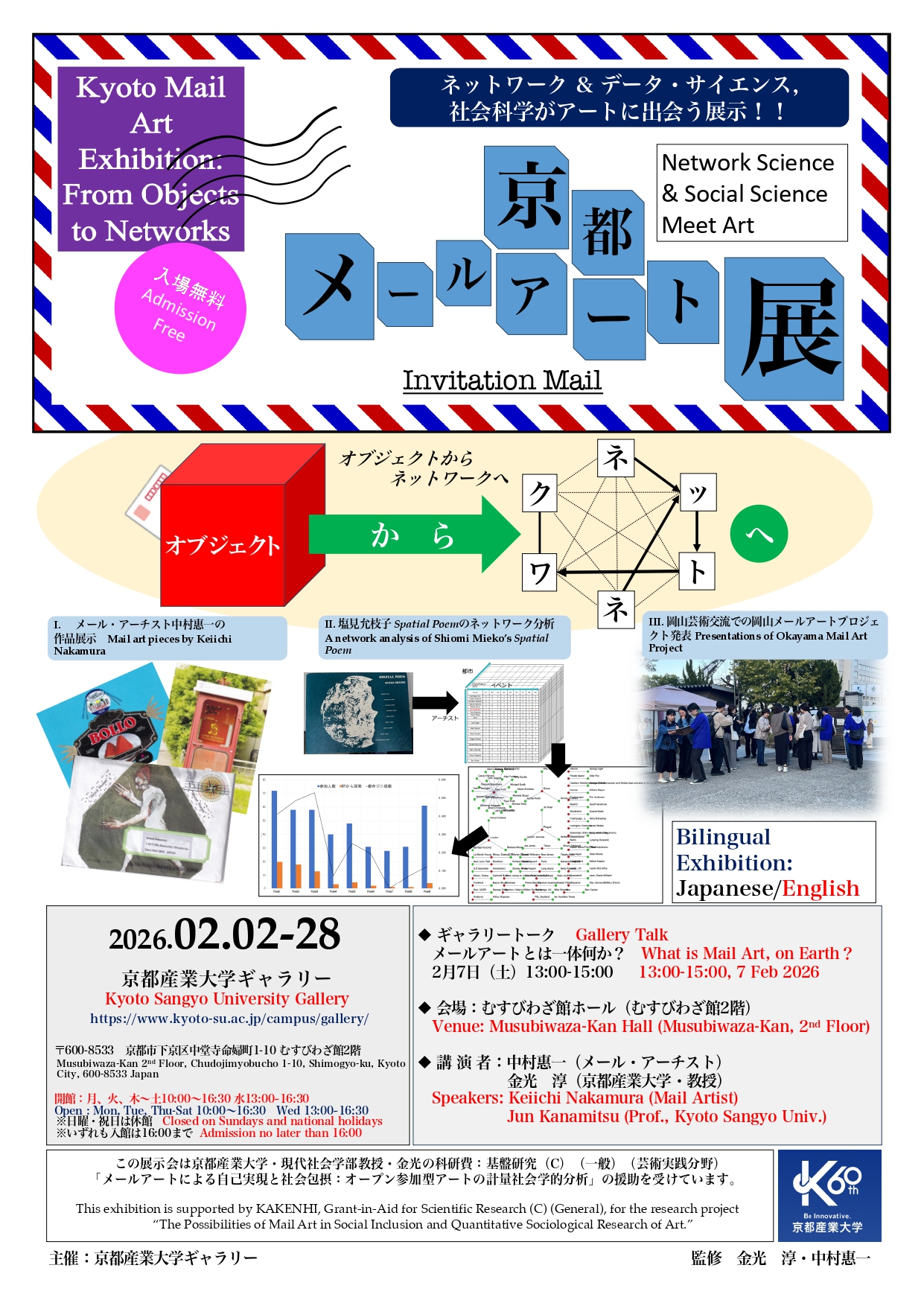 【京都産業大学】ギャラリートーク「メールアートとは一体何か？」を開催＜京都メールアート展関連イベント＞