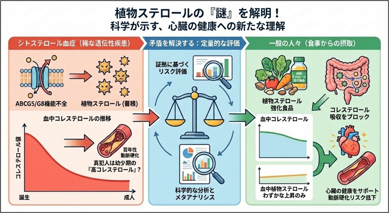 【埼玉医科大学】植物ステロールパラドックスの正体に迫る ― 動脈硬化への「有益性」と「悪影響」の矛盾に対する定量的再検証
