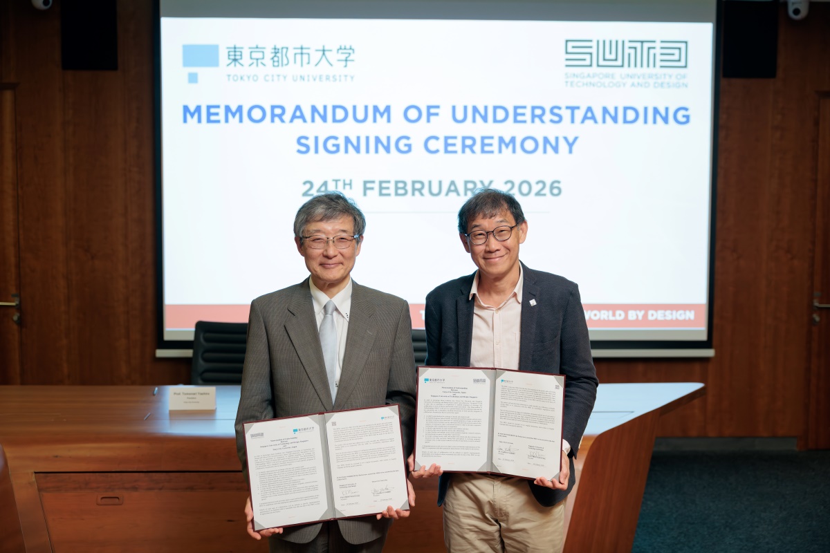 東京都市大学がシンガポール工科デザイン大学（SUTD）と包括協定を締結 ― 2027年4月開設予定の「創発デザイン工学環」（設置構想中）を見据え、教育・研究分野における知見の共有や人的交流を推進 ―
