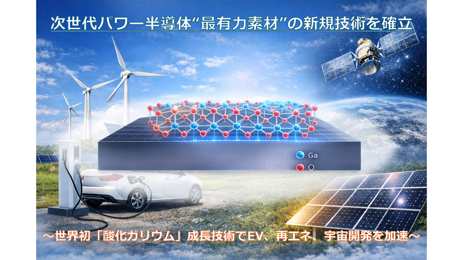 次世代パワー半導体“最有力素材”の新規技術を確立～世界初「酸化ガリウム」成長技術でEV、再エネ、宇宙開発を加速～